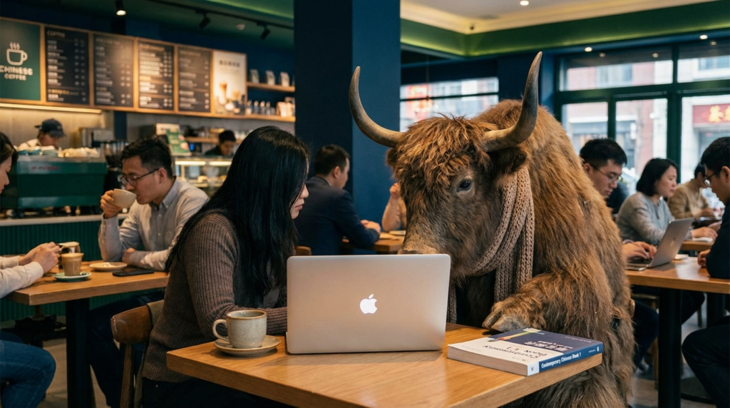A personified yak Chinese teacher that introduces Contemporary Chinese Book 1 vocabulary and grammar lists in Traditional Chinese.