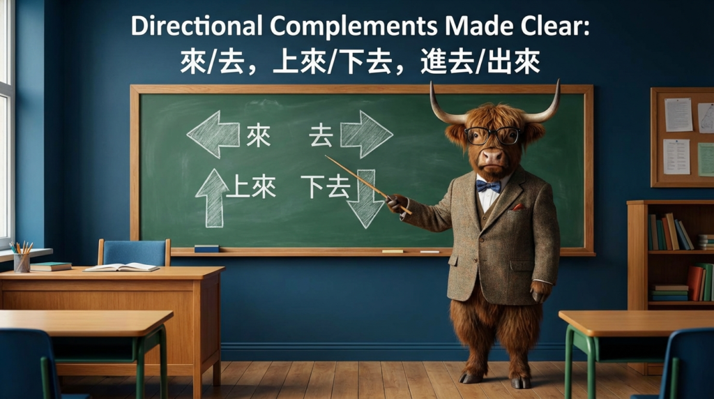 A yak teaching chinese directional complements