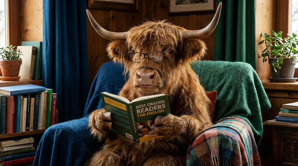 A personified yak English teacher that recommends the best graded readers for English learners and helps you pick the right level.