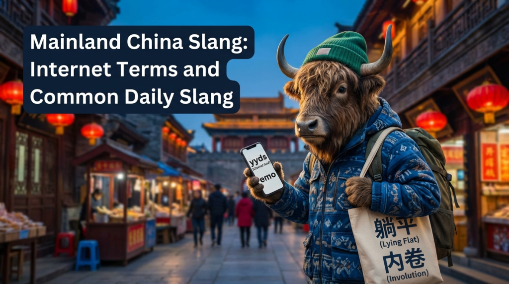 A personified yak Chinese teacher that explains Mainland China slang, internet terms, and common daily slang.