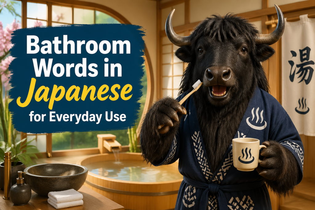 Japanese bathroom vocabulary list