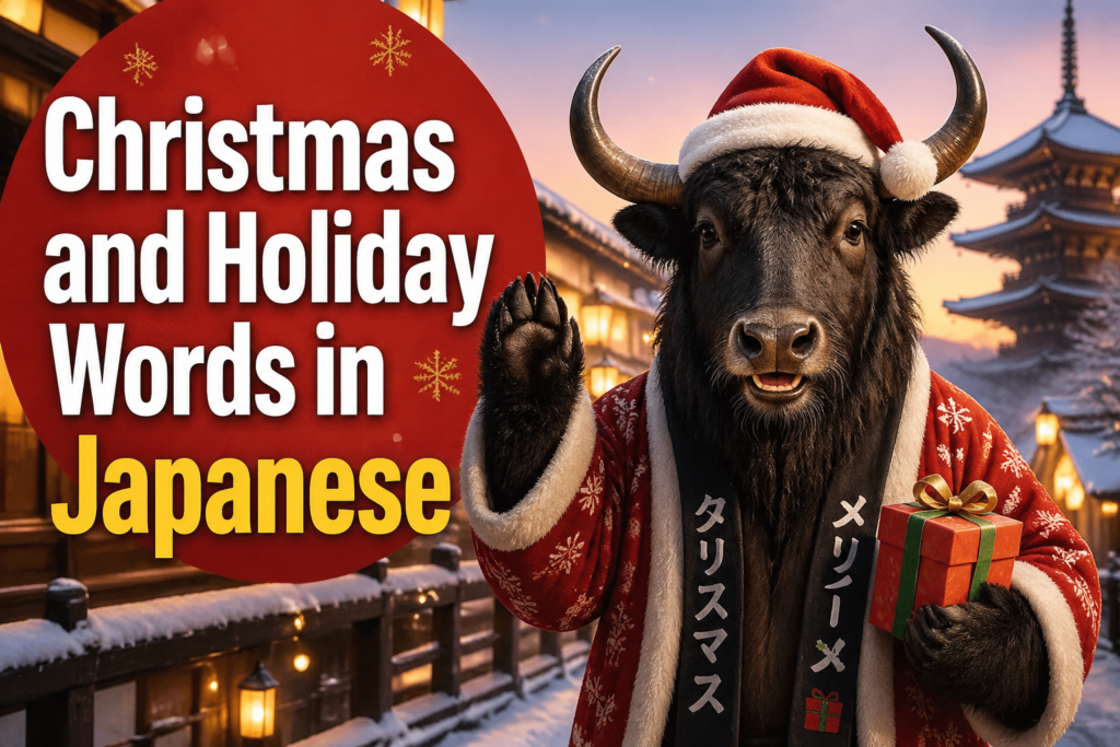Japanese holiday vocabulary and Christmas words
