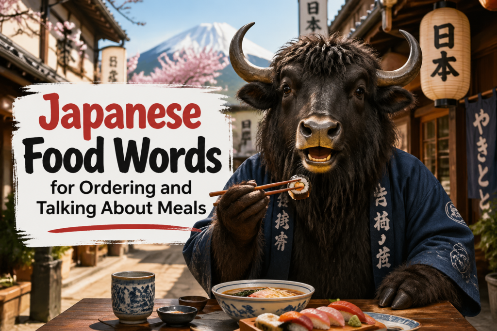 Japanese food vocabulary and meal words