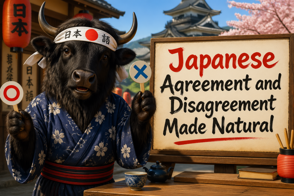 Japanese agreement and disagreement phrases worksheet