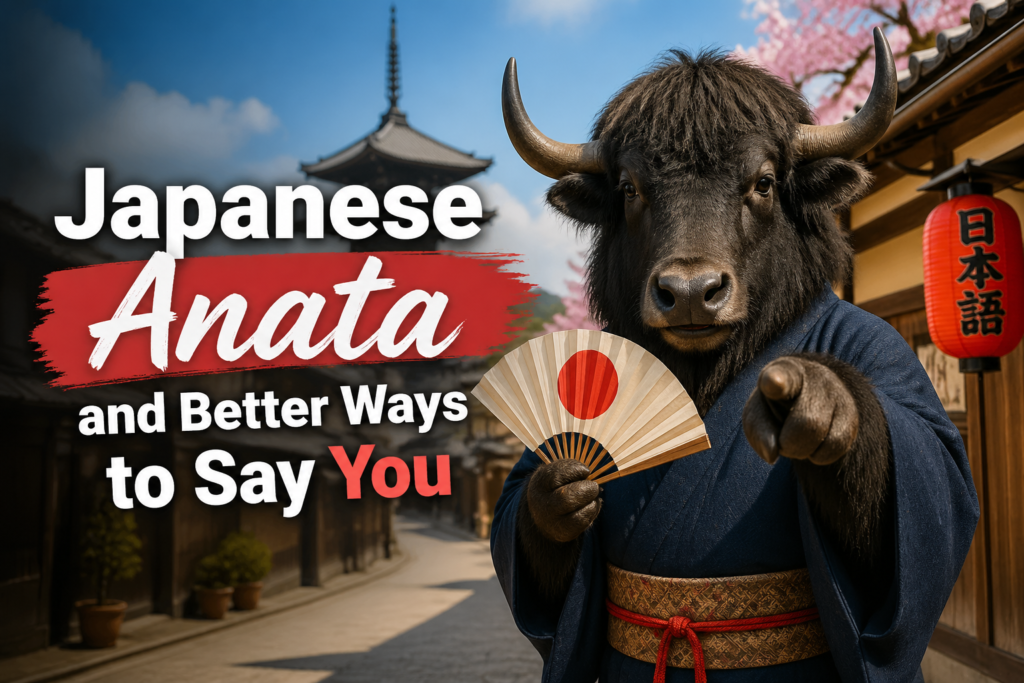 Japanese pronoun usage notes with anata highlighted