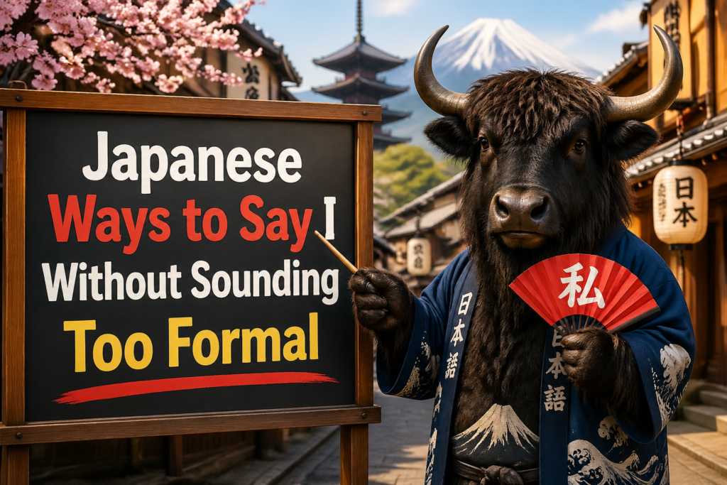 Japanese first-person pronouns comparison chart