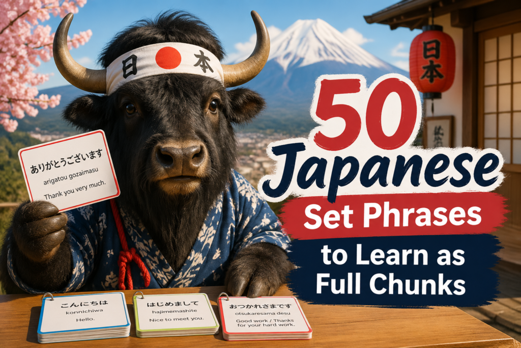 Japanese set phrases study cards