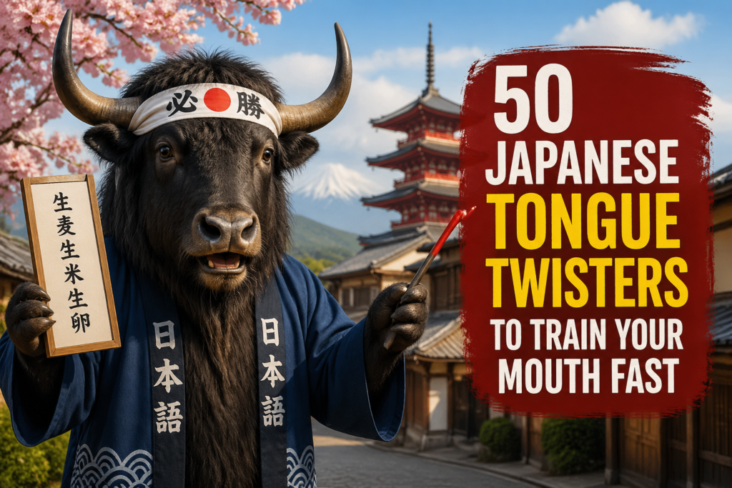 Japanese tongue twister practice