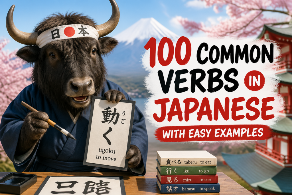 Common Japanese verbs list