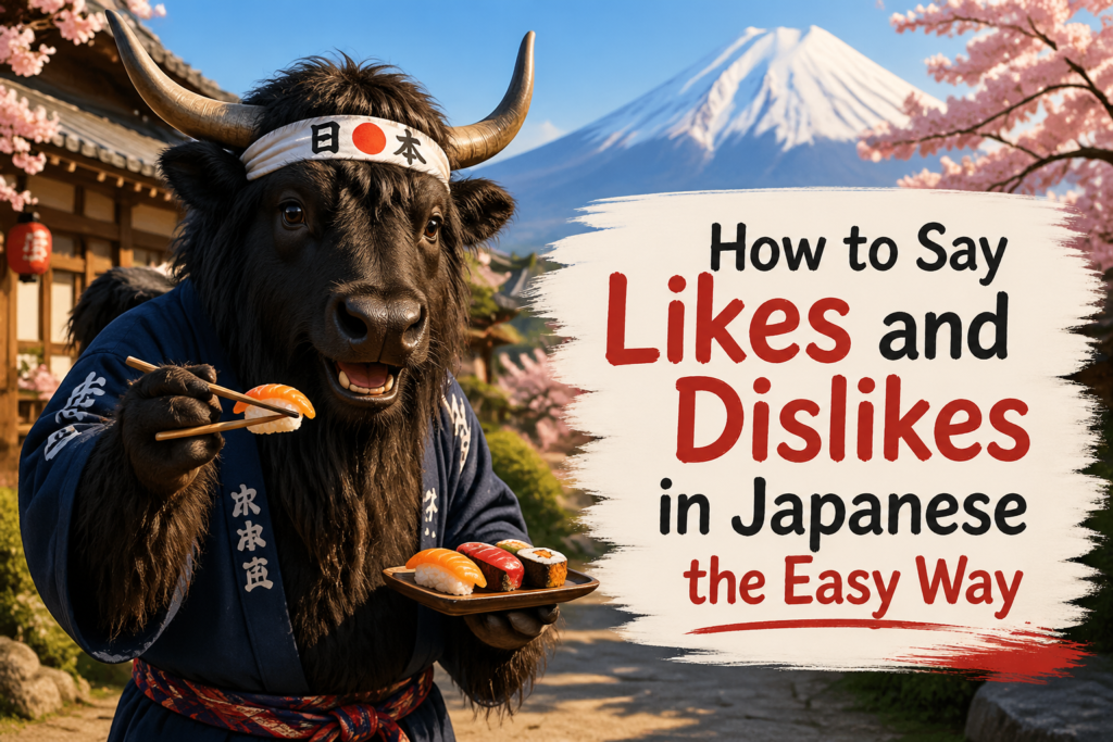 Japanese likes and dislikes phrases