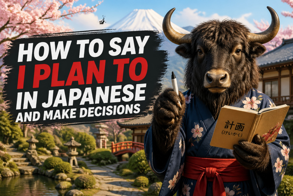 Japanese plans and intentions phrases