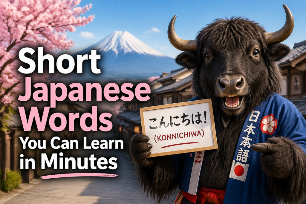 Short Japanese words list