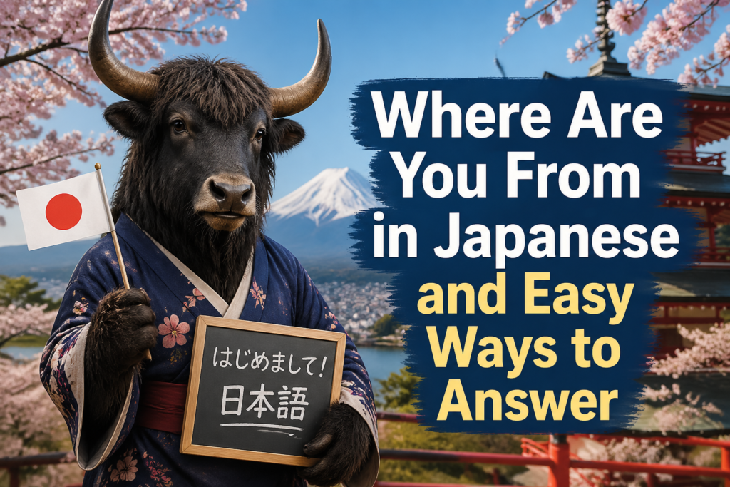 Japanese conversation lesson showing how to ask “Where are you from?” in Japanese
