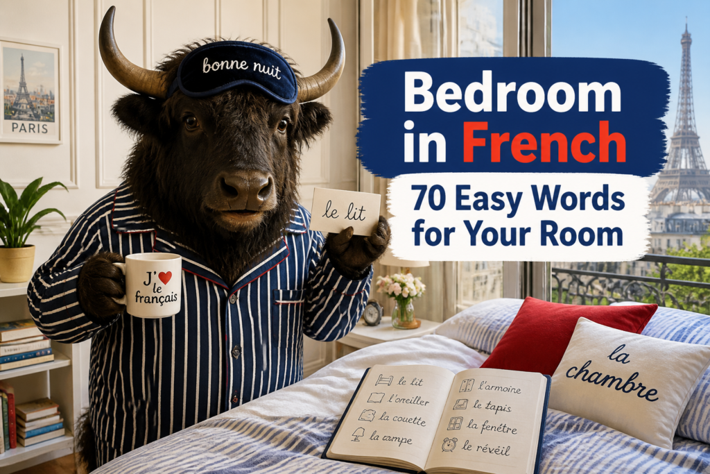 Bedroom vocabulary in French