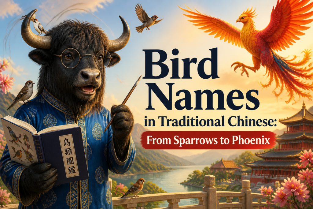 Bird names in Traditional Chinese from sparrows to phoenix
