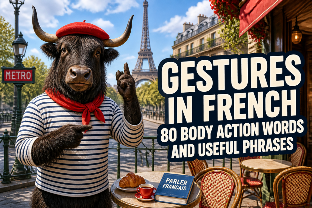 Body actions and gestures in French