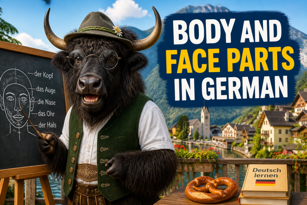 German body and face parts vocabulary