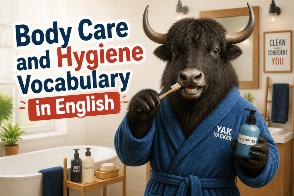 Body care and hygiene vocabulary in English