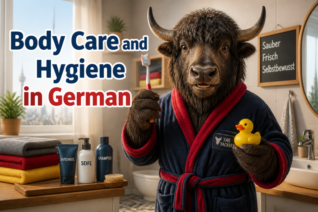 German body care and hygiene vocabulary