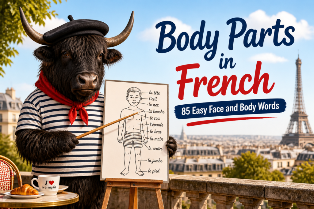 Body and face parts in French