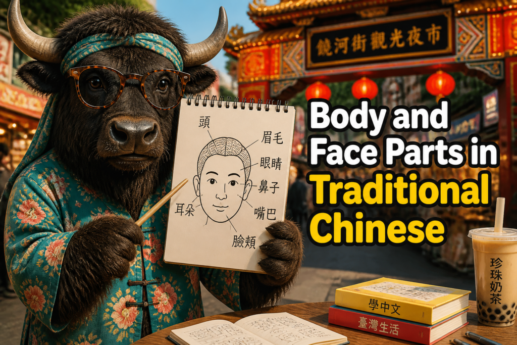 Body and face parts in Traditional Chinese
