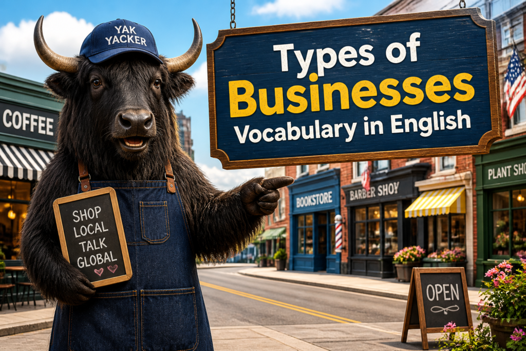 Types of businesses vocabulary in English