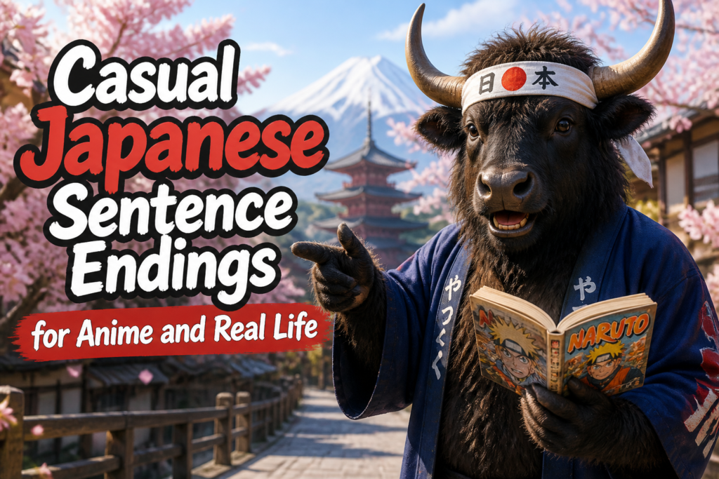 Casual Japanese sentence endings