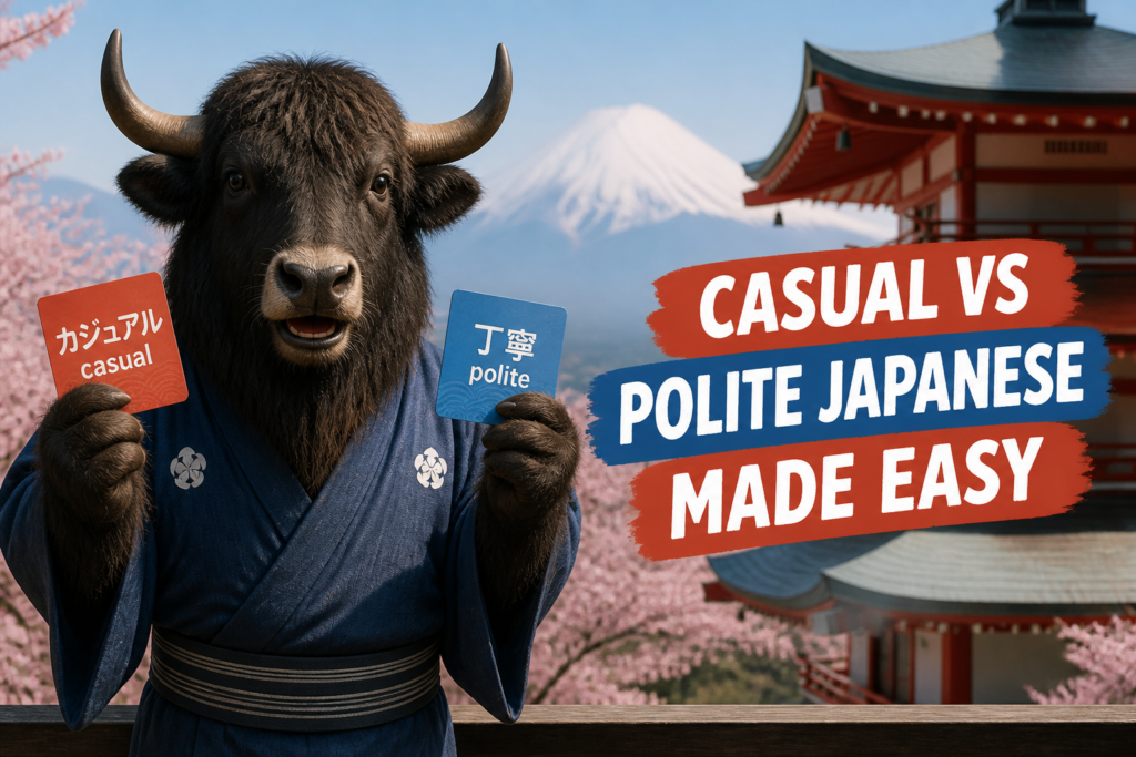Casual and polite Japanese examples