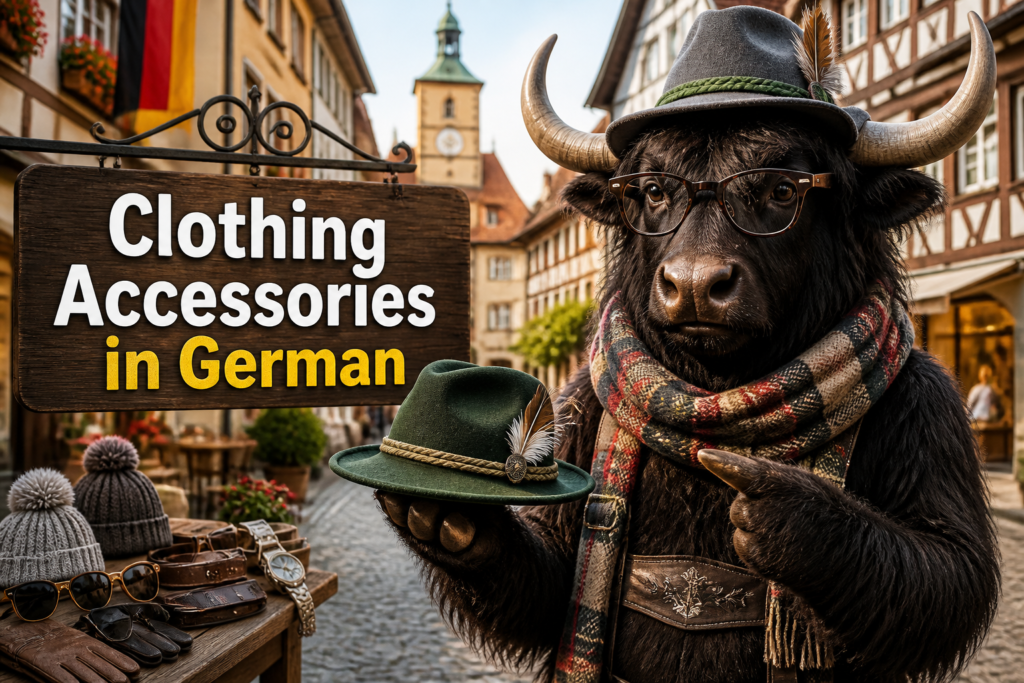 German vocabulary for clothing accessories