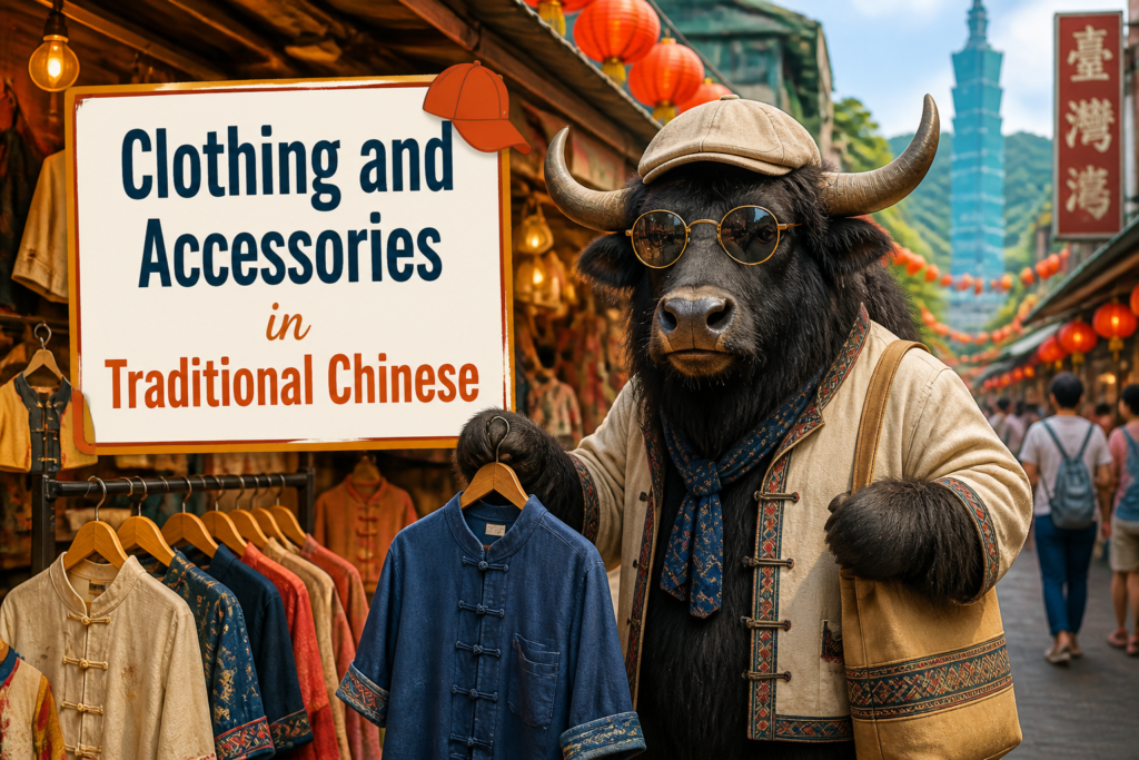 Clothing and accessories vocabulary in Traditional Chinese