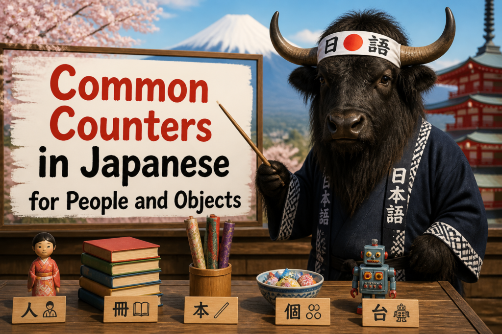 Common Japanese counters chart