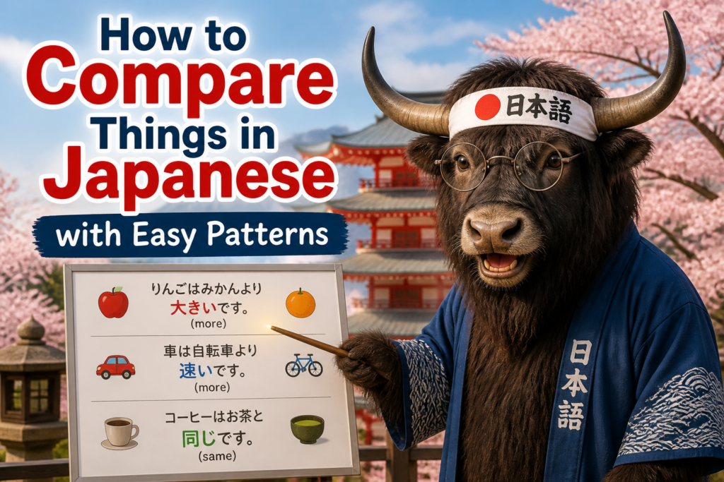 Japanese comparison sentence chart