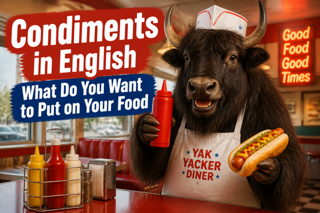 Condiments in English vocabulary