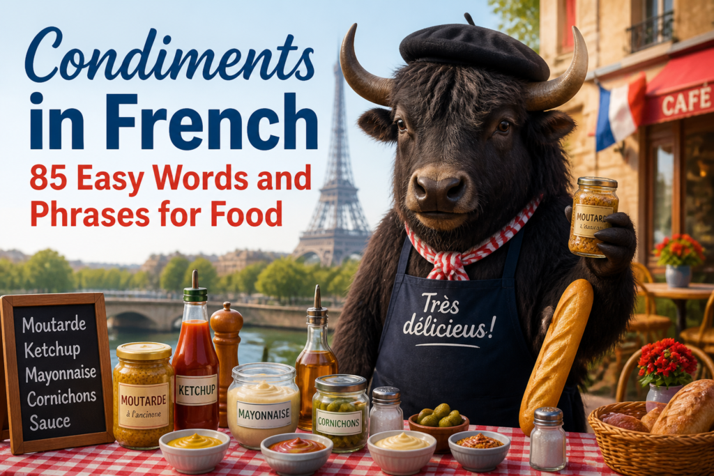 Condiments vocabulary in French
