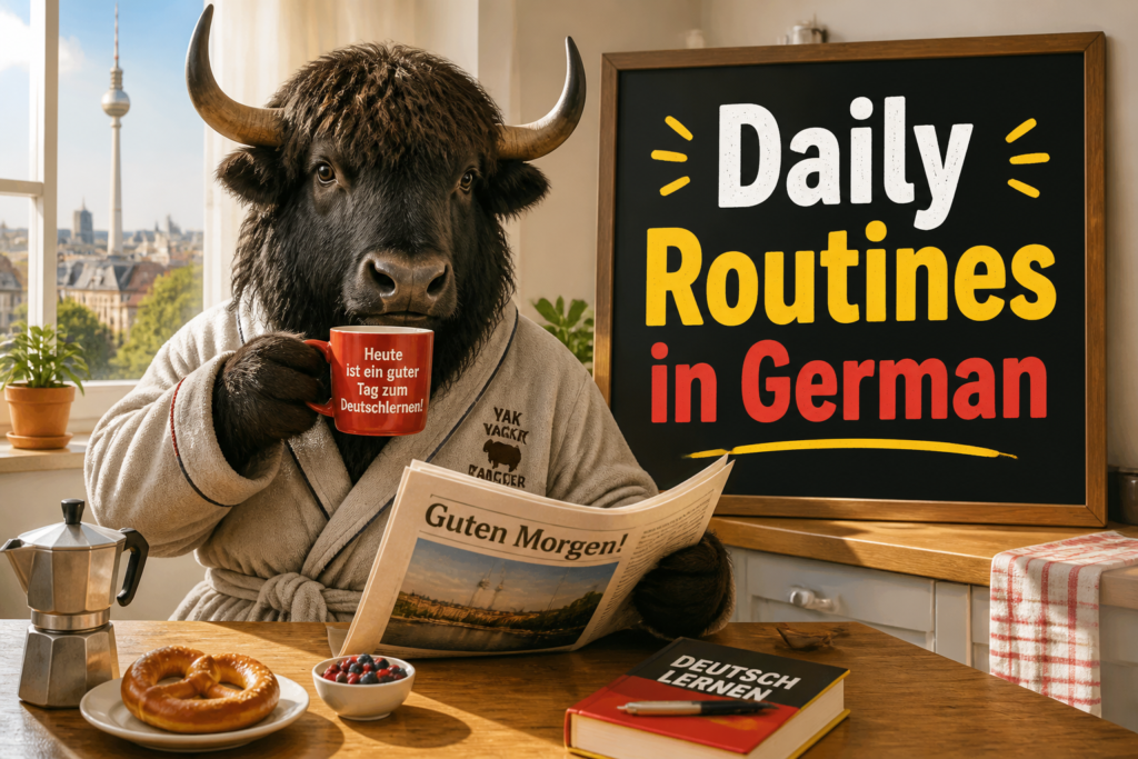German daily routines vocabulary