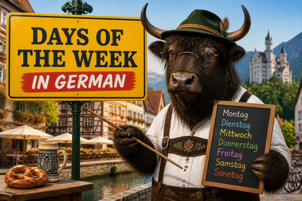 German days of the week vocabulary