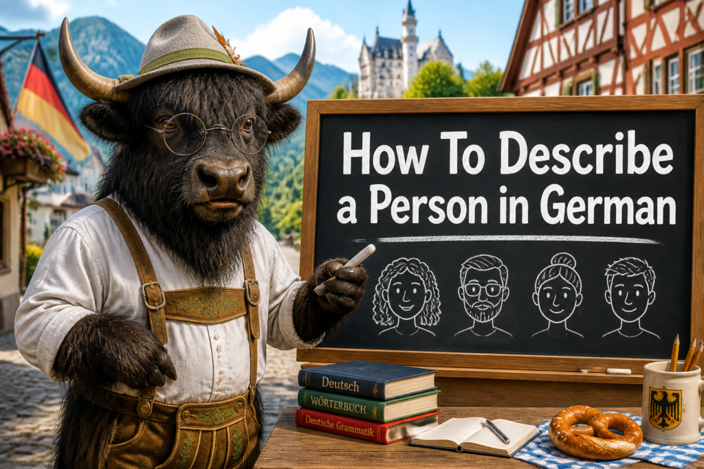 German vocabulary for describing a person