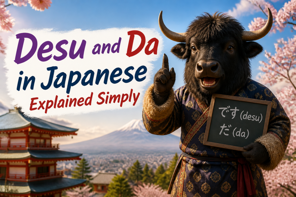 Desu and da Japanese grammar