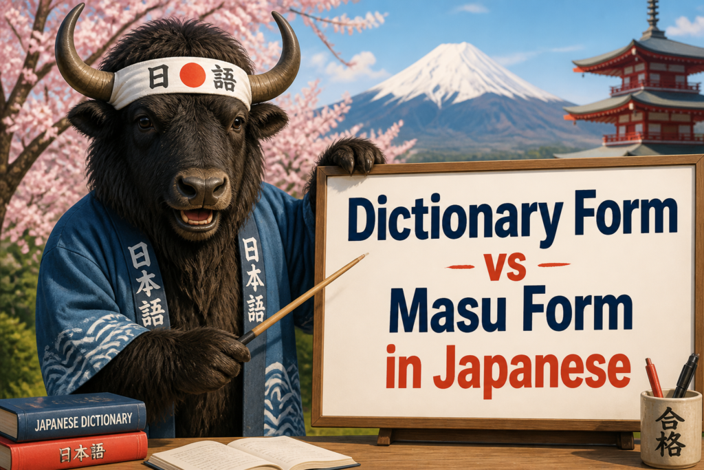 Dictionary form versus masu form