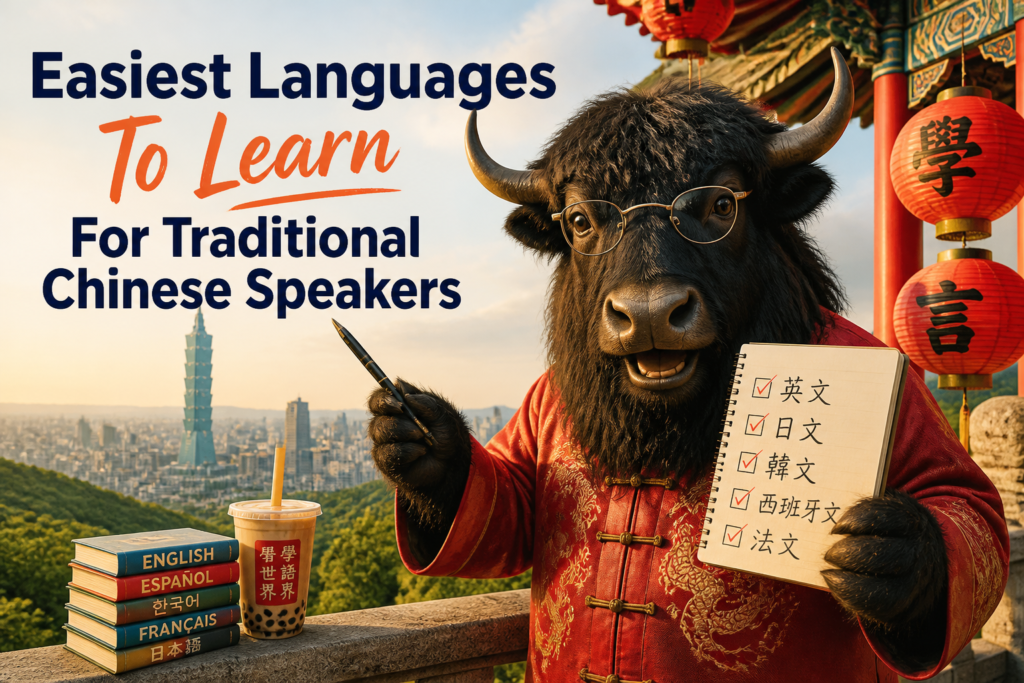 Easiest languages for Traditional Chinese speakers