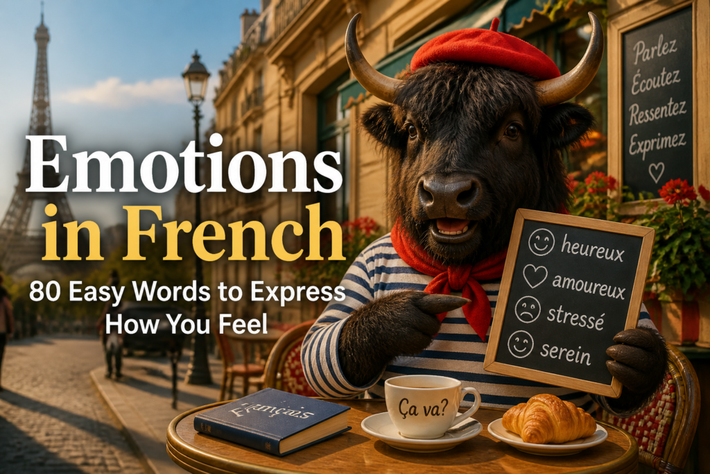 Emotions vocabulary in French