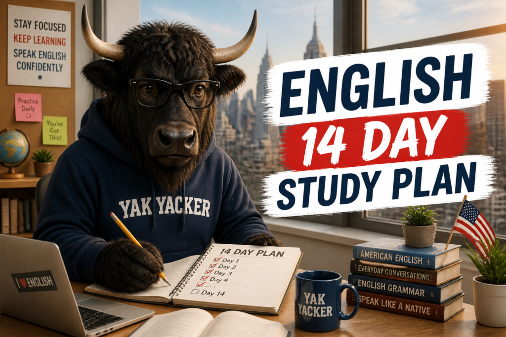 14 day English study plan