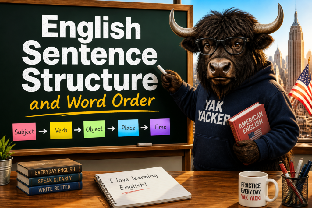 English sentence structure and word order