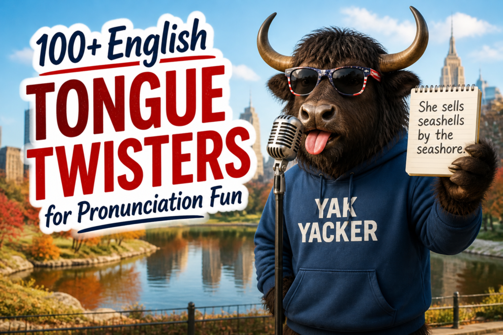 English tongue twisters for pronunciation
