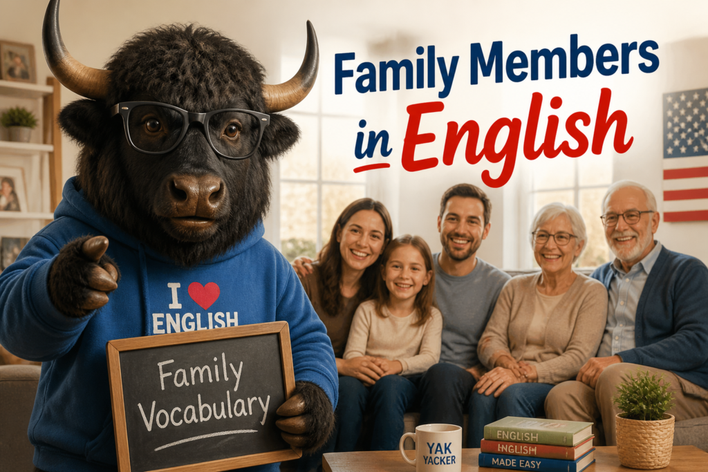 Family members vocabulary in English