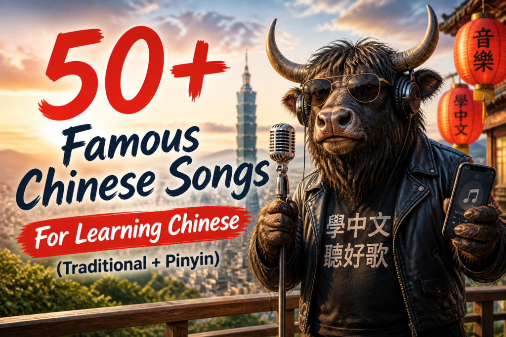 Famous Chinese songs for learning Chinese