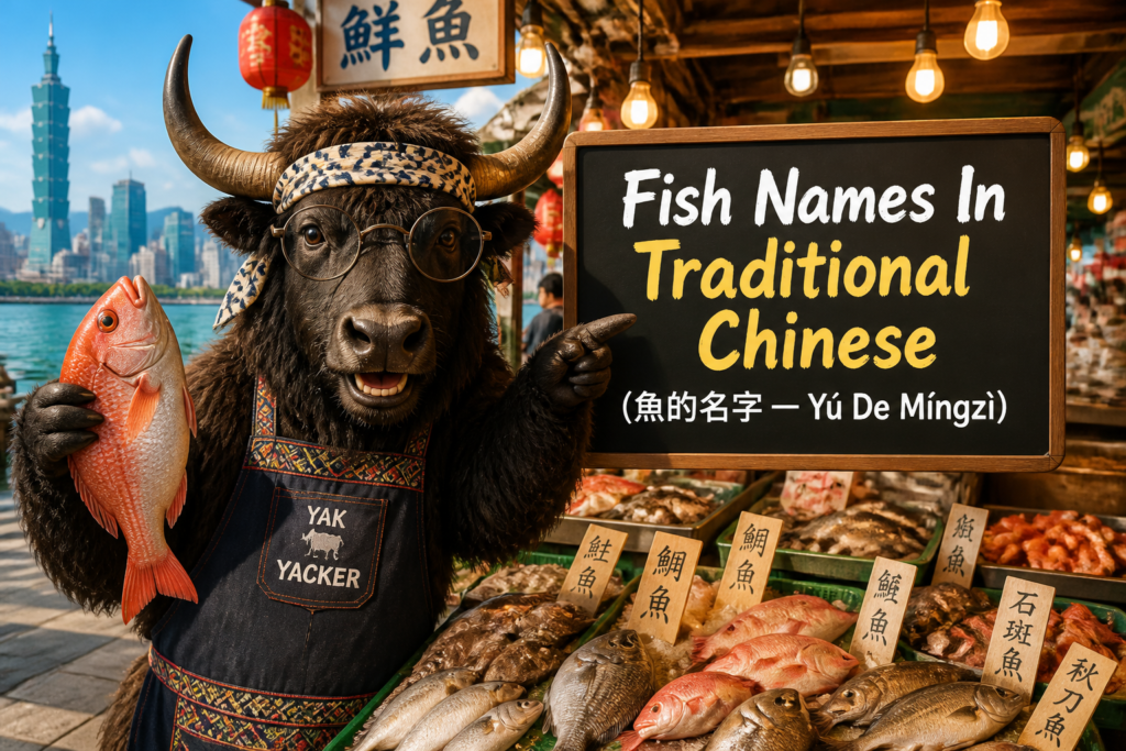 Fish names in Traditional Chinese with examples