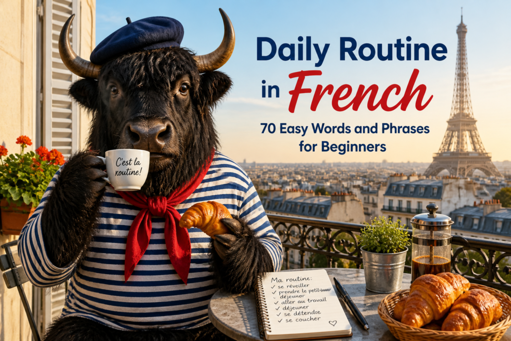 French daily routine vocabulary