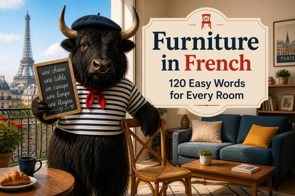 Furniture vocabulary in French