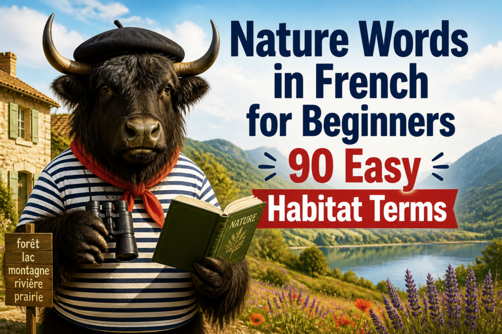 French nature habitats vocabulary list